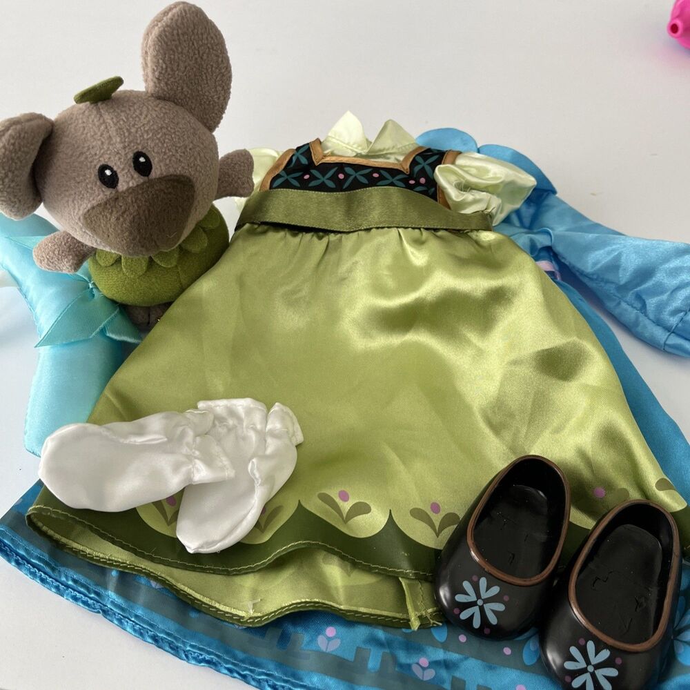 Disney Animators collection Anna Elsa 16” Doll Dresses Elsa Booties & Ana Shoes